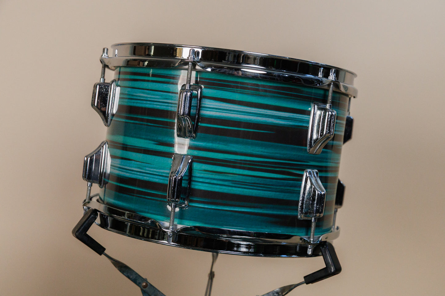 Vintage Rogers Turquoise Strata 14x22 8x12 and 16x16 Drum Set
