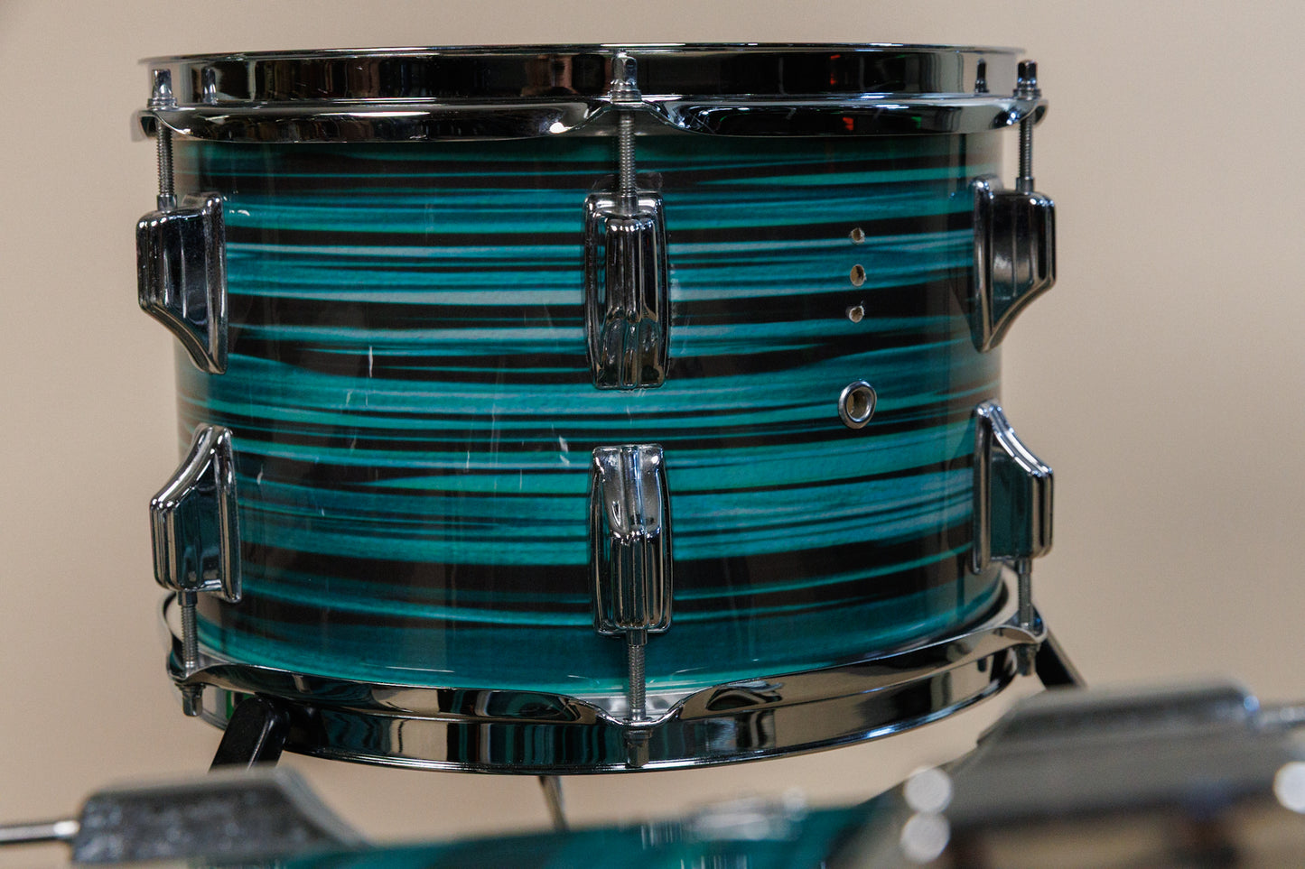 Vintage Rogers Turquoise Strata 14x22 8x12 and 16x16 Drum Set