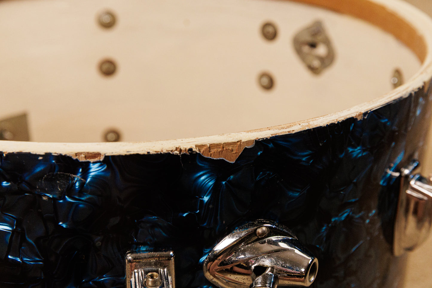 1960s MIJ Blue Diamond Pearl Drum Set 14x20 8x12 14x14 and 5x14
