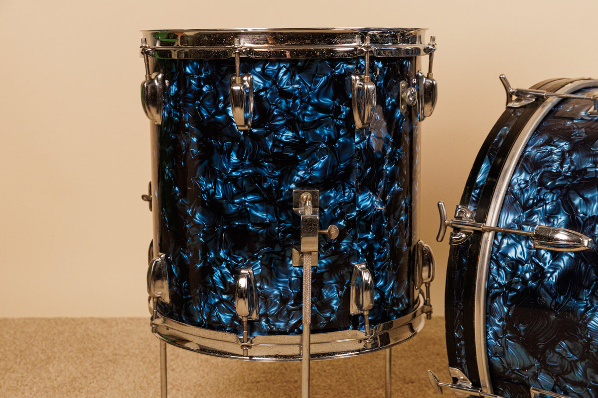 1960s MIJ Blue Diamond Pearl Drum Set 14x20 8x12 14x14 and 5x14