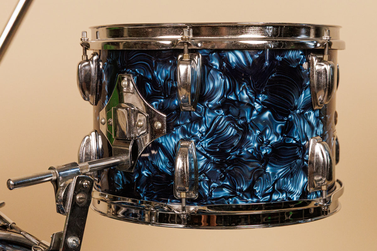 1960s MIJ Blue Diamond Pearl Drum Set 14x20 8x12 14x14 and 5x14