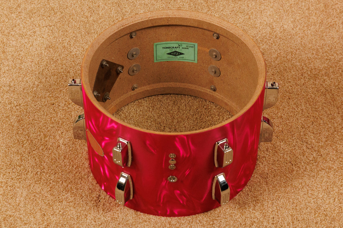 1960s Duplex Tonecraft Pink Satin Flame Drumset