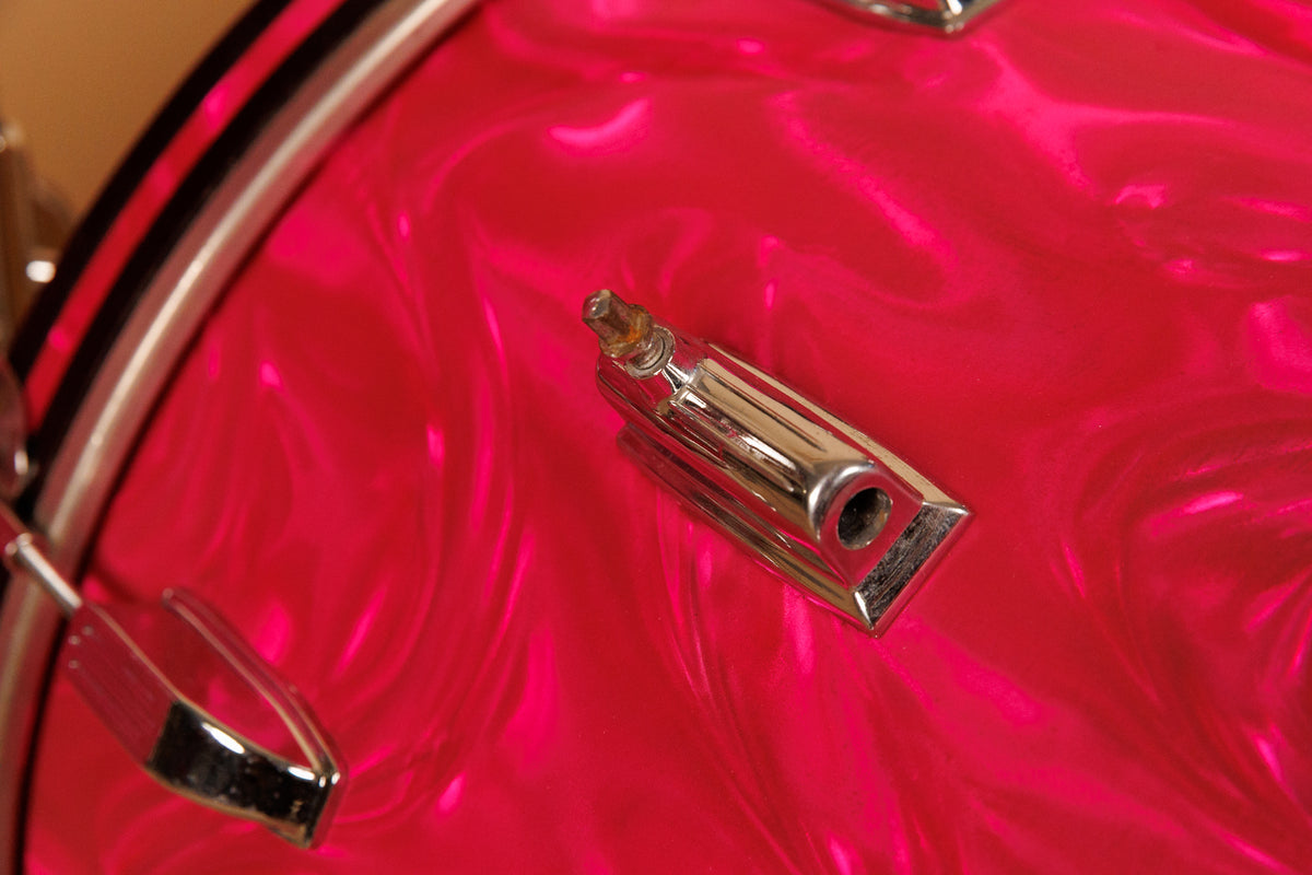 1960s Duplex Tonecraft Pink Satin Flame Drumset