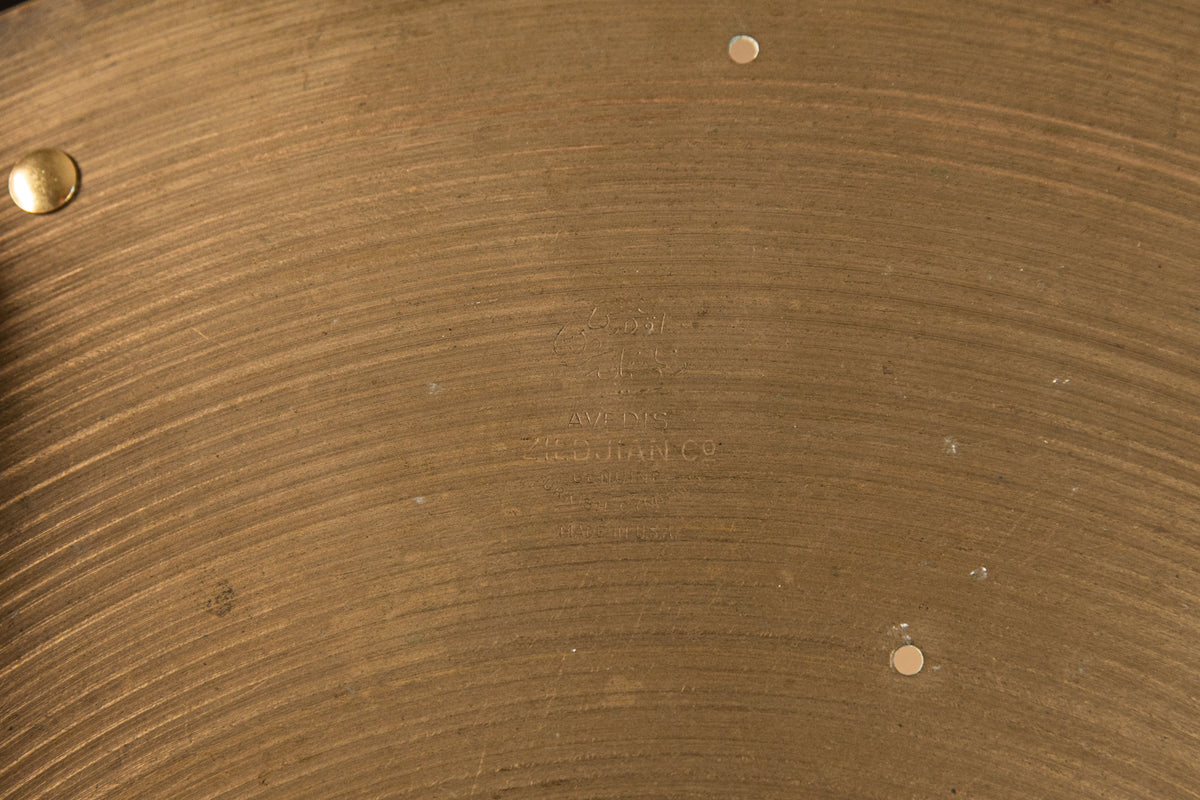 1960s Avedis Zildjian 20" Sizzle Ride Cymbal 2344g