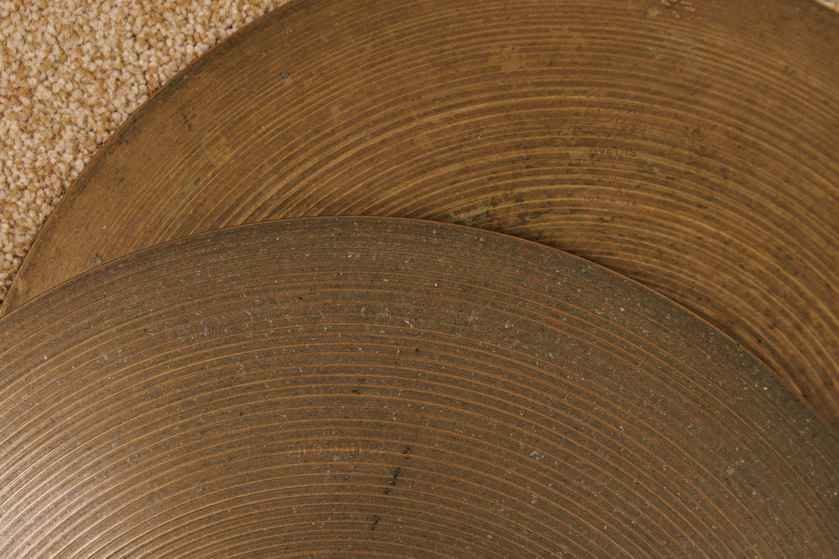 1960s Zildjian 14" Hi Hat Cymbals 815g 881g