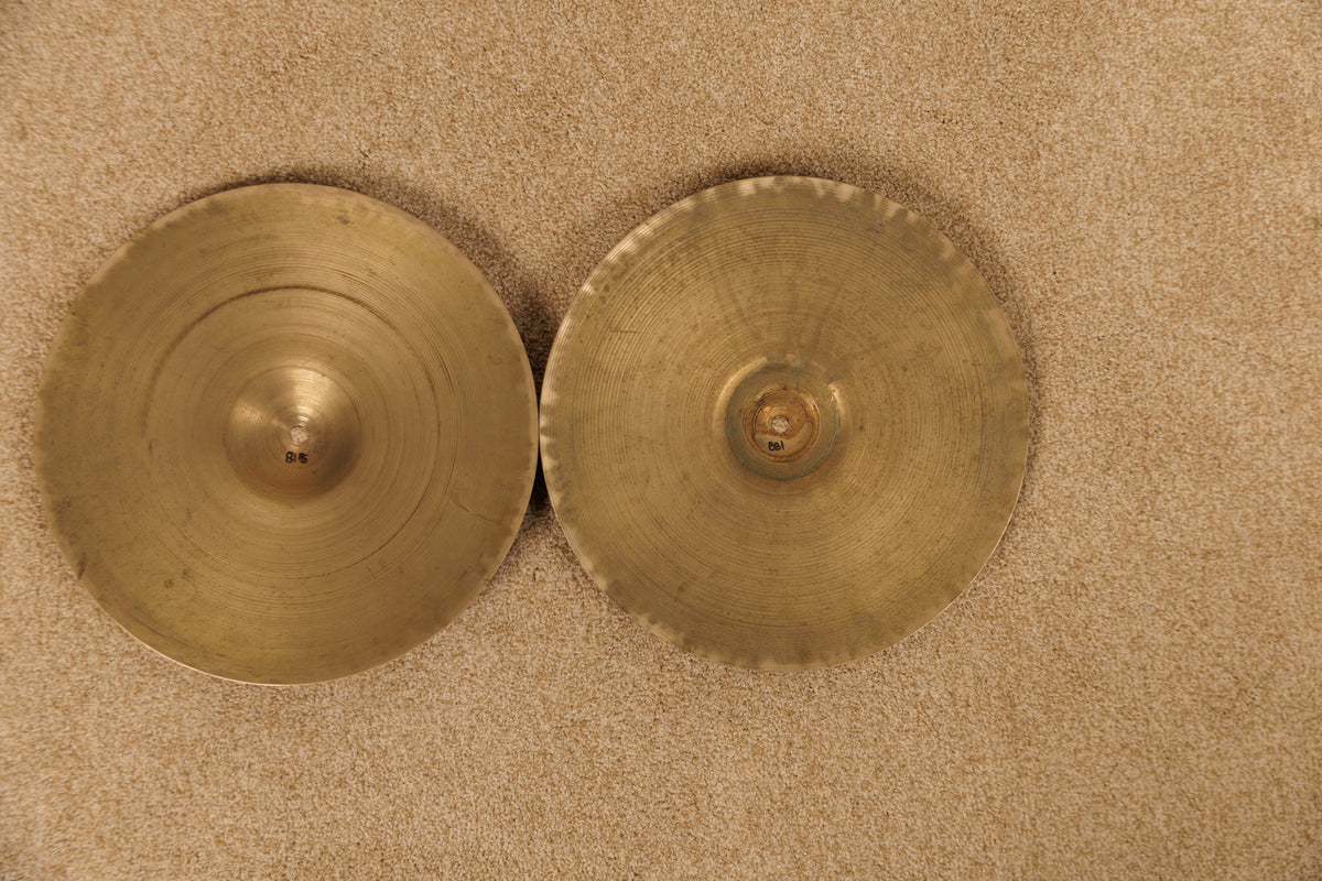1960s Zildjian 14" Hi Hat Cymbals 815g 881g