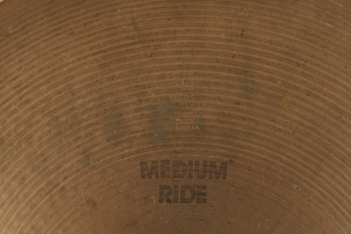 1970s Zildjian A 16" Hollow Logo Medium Ride Cymbal 1358g