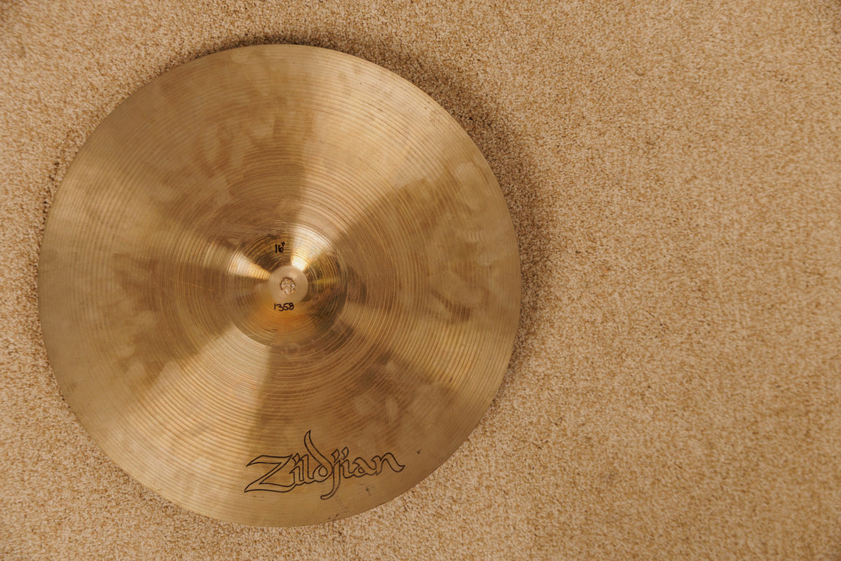 1970s Zildjian A 16" Hollow Logo Medium Ride Cymbal 1358g