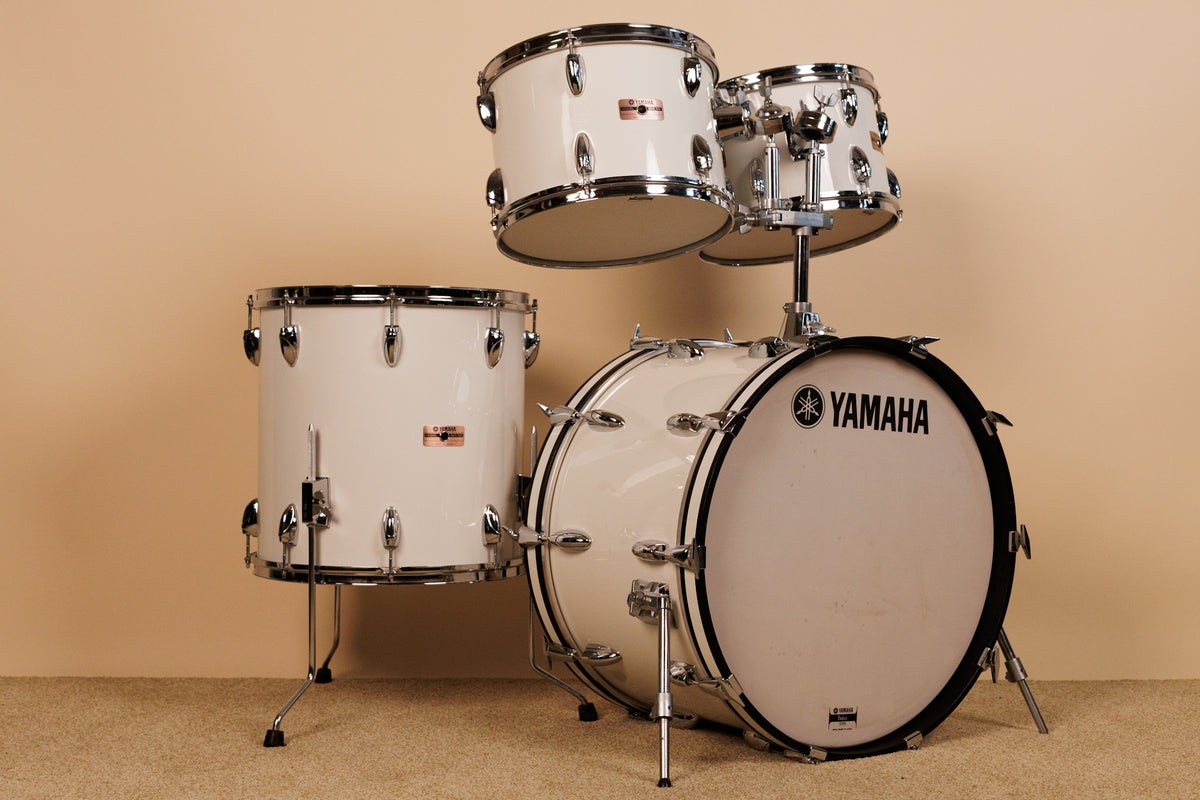1980s Yamaha 8000 Tour Series White Drum Set