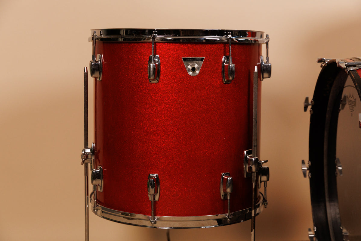 Vintage Ludwig Standard Red Mist Drum Set 14x22 8x12 and 16x16