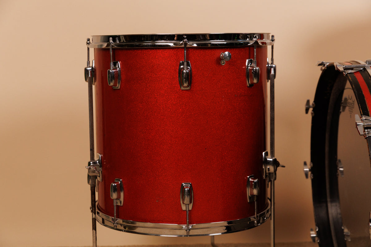 Vintage Ludwig Standard Red Mist Drum Set 14x22 8x12 and 16x16
