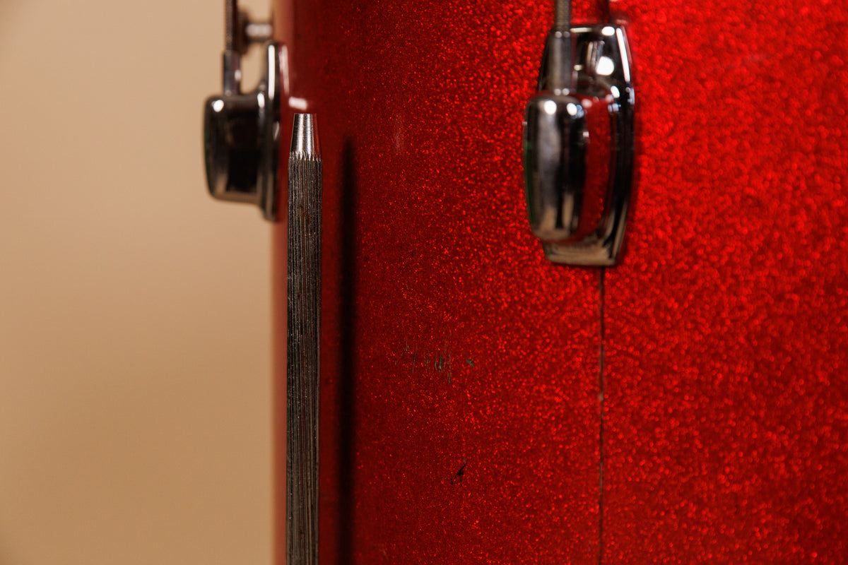 Vintage Ludwig Standard Red Mist Drum Set 14x22 8x12 and 16x16
