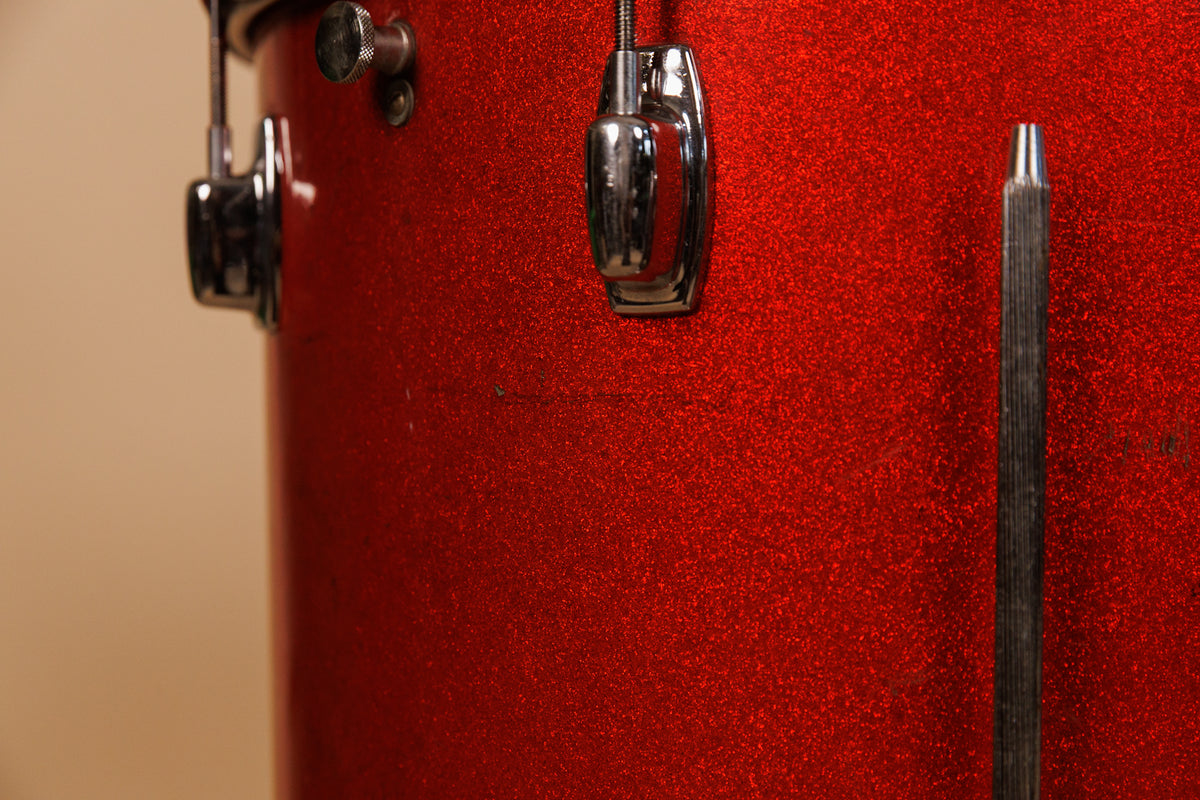 Vintage Ludwig Standard Red Mist Drum Set 14x22 8x12 and 16x16