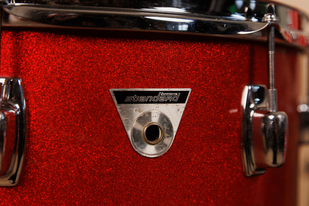 Vintage Ludwig Standard Red Mist Drum Set 14x22 8x12 and 16x16