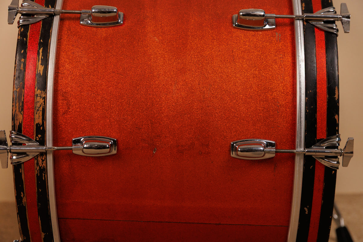 Vintage Ludwig Standard Red Mist Drum Set 14x22 8x12 and 16x16