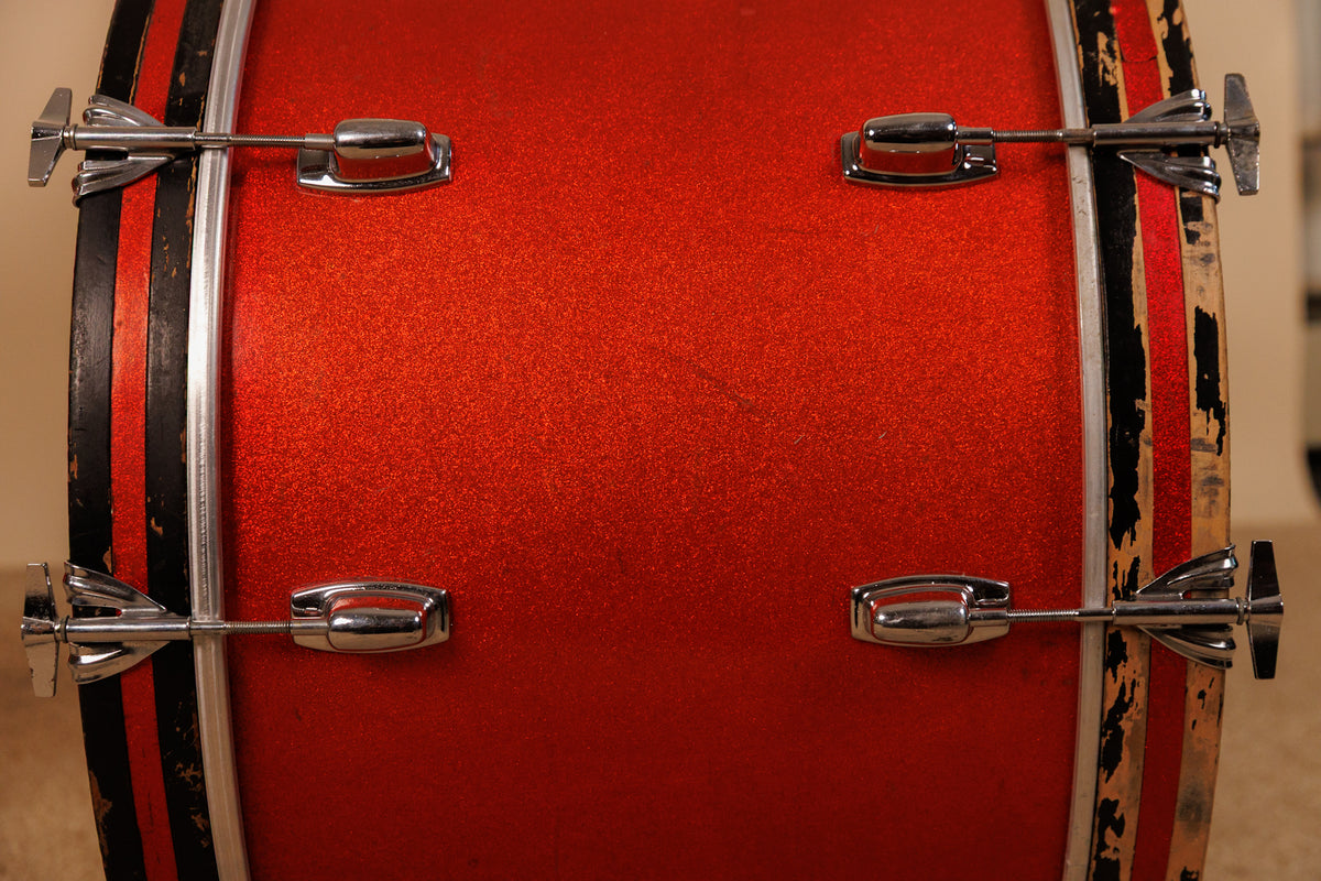 Vintage Ludwig Standard Red Mist Drum Set 14x22 8x12 and 16x16