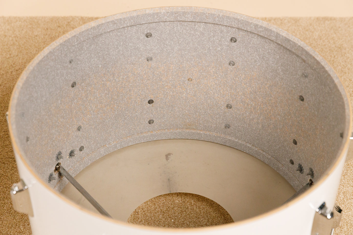 1970s Rogers "New England White" Drum Set 14x22 9x13 16x16