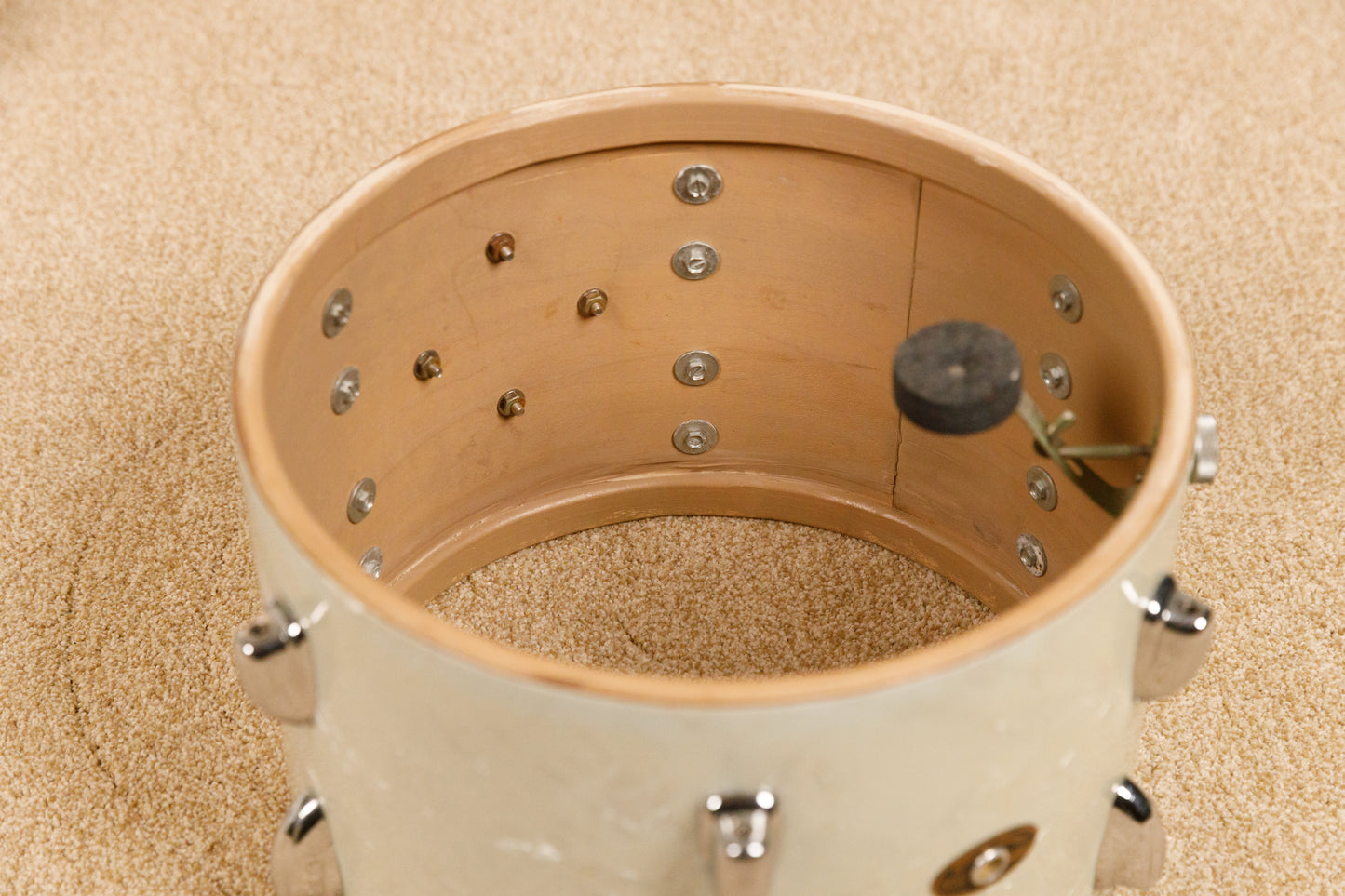 1960s Slingerland "Gene Krupa Deluxe" White Marine Pearl Drum Set