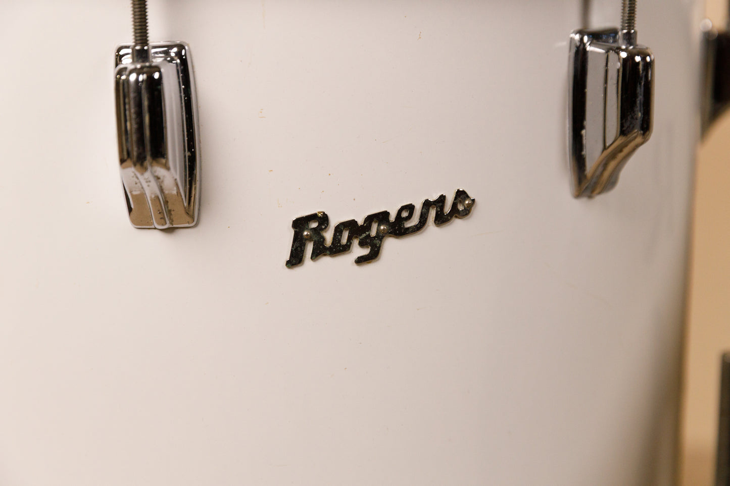 1970s Rogers "New England White" Drum Set 14x22 9x13 16x16