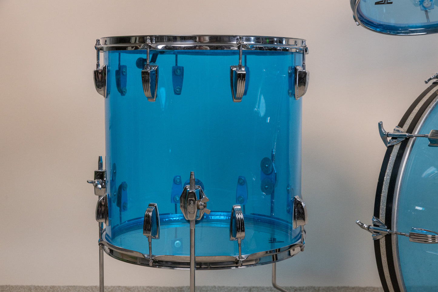 1970s Ludwig Big Beat Blue Vistalite Drum Set
