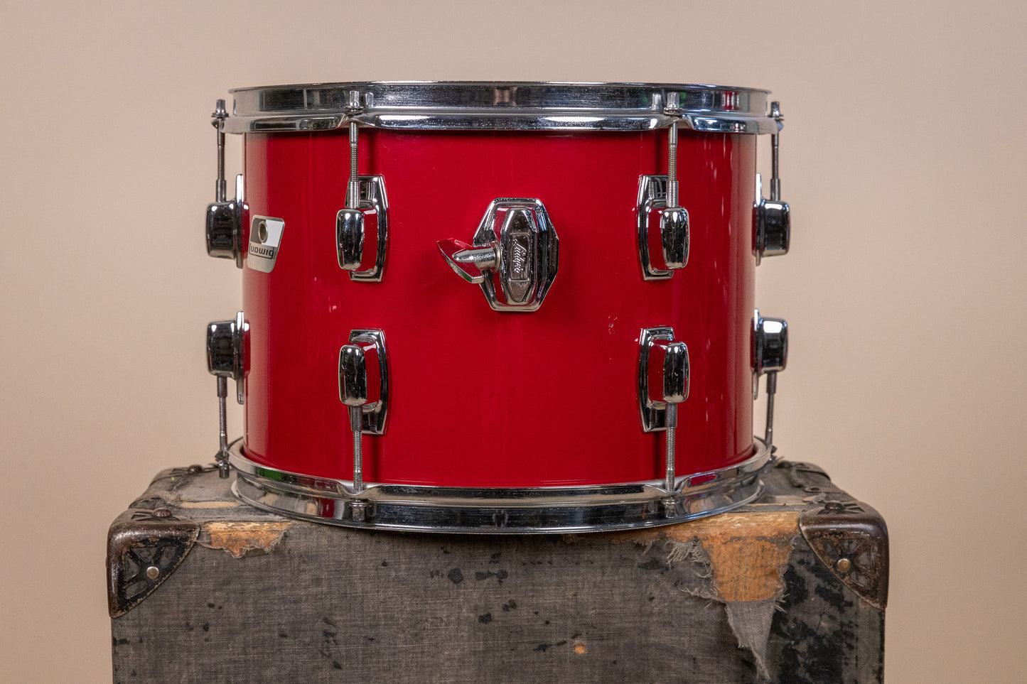 1980s Ludwig "Rocker" Red Cortex Drum Set