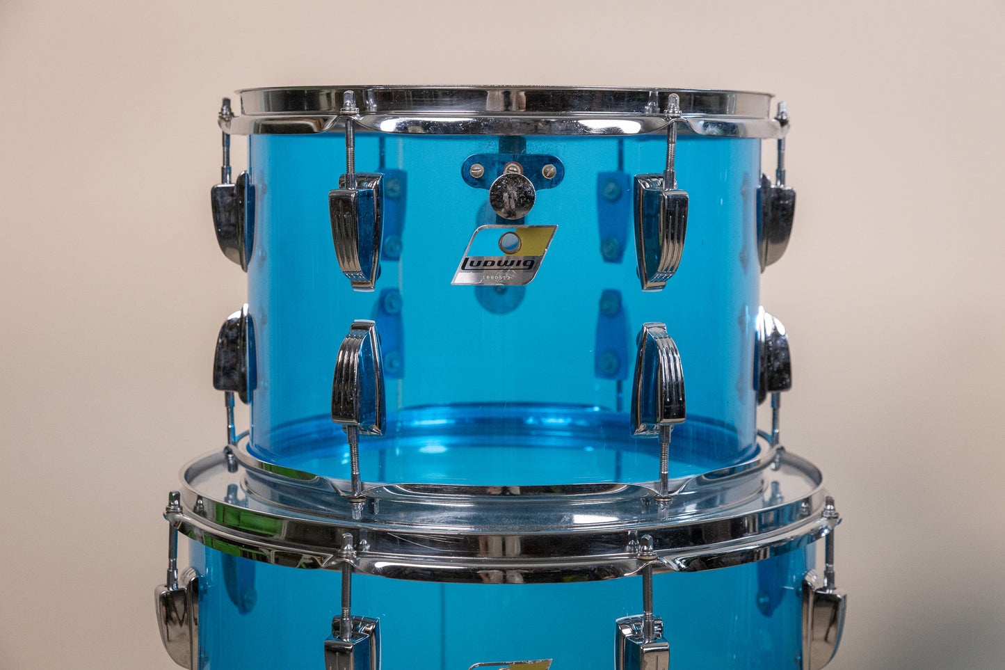 1970s Ludwig Big Beat Blue Vistalite Drum Set
