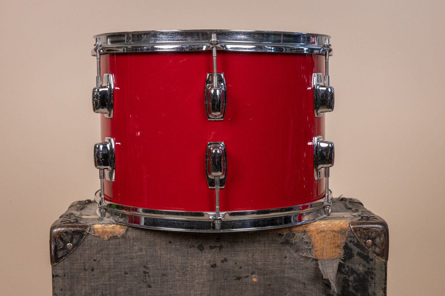 1980s Ludwig "Rocker" Red Cortex Drum Set