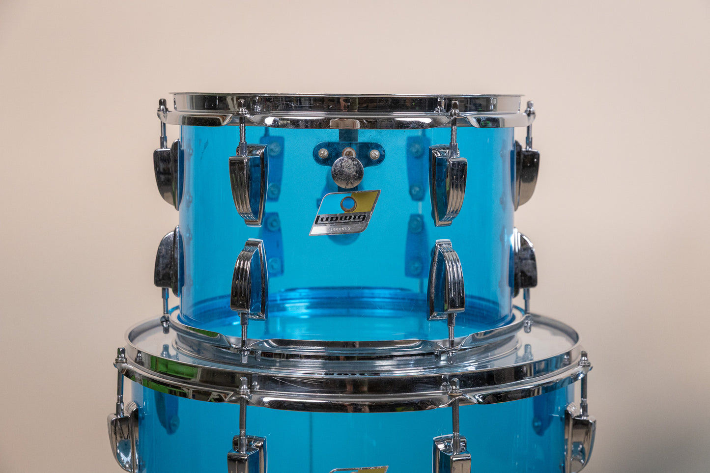 1970s Ludwig Big Beat Blue Vistalite Drum Set