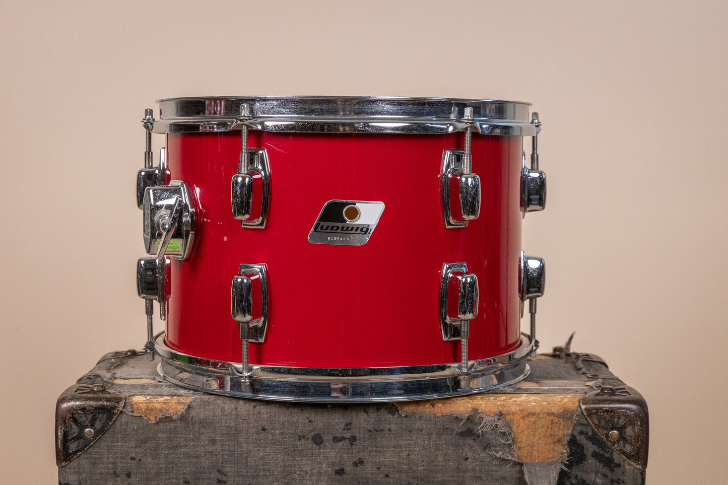 1980s Ludwig "Rocker" Red Cortex Drum Set