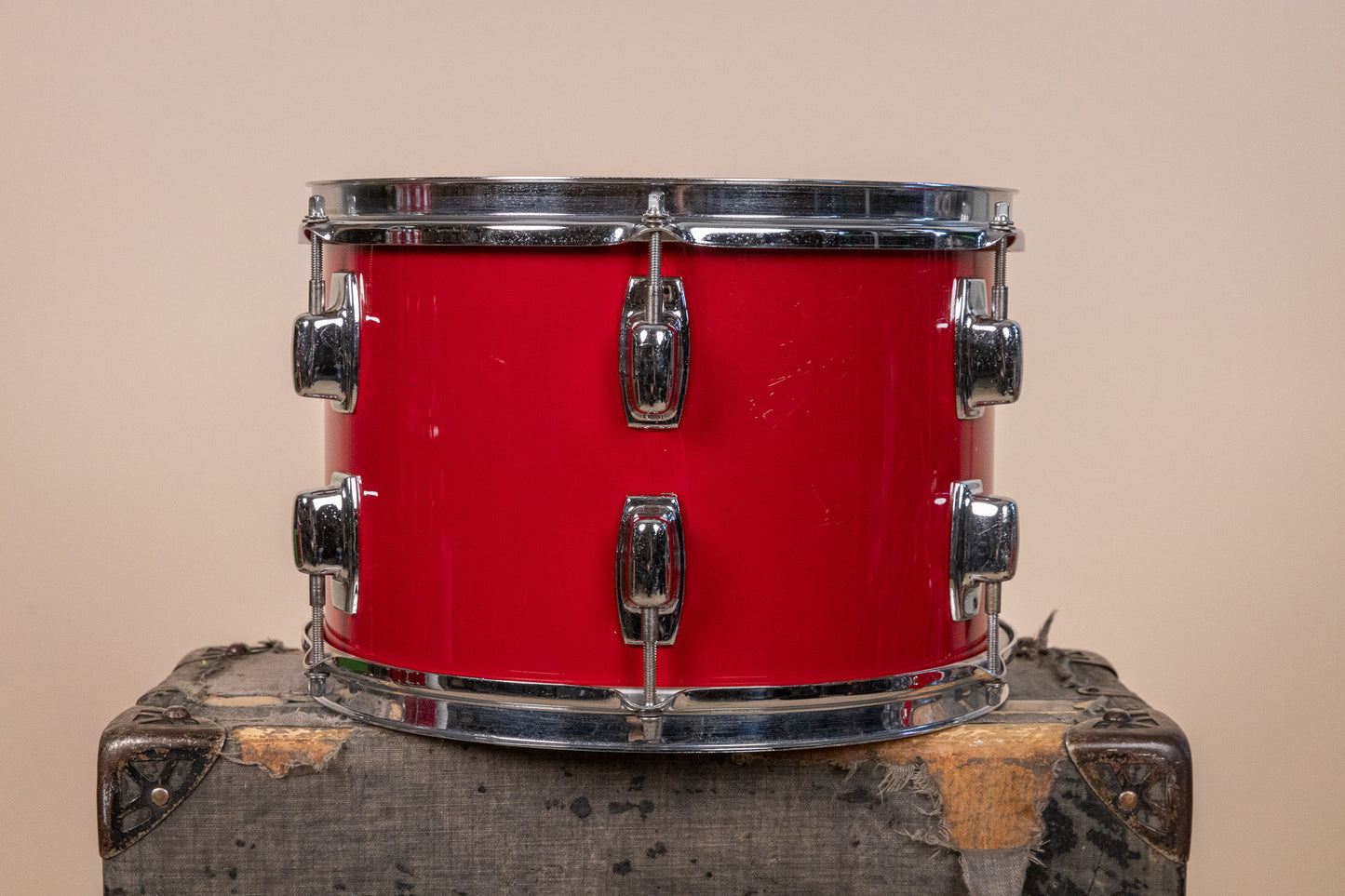 1980s Ludwig "Rocker" Red Cortex Drum Set