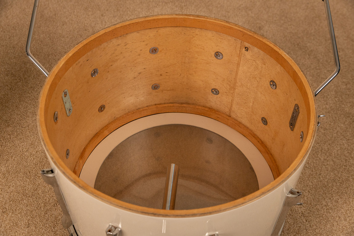 1970s Premier B303 White Duroplastic Drum Set