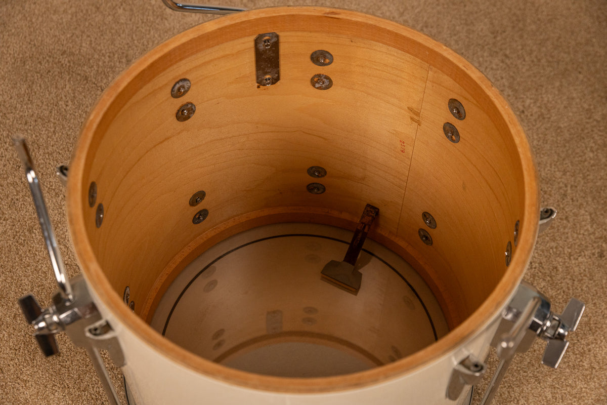 1970s Premier B303 White Duroplastic Drum Set