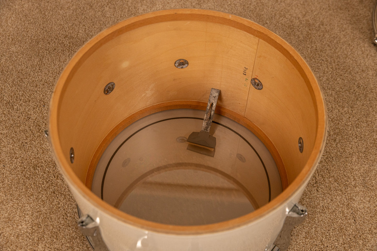 1970s Premier B303 White Duroplastic Drum Set