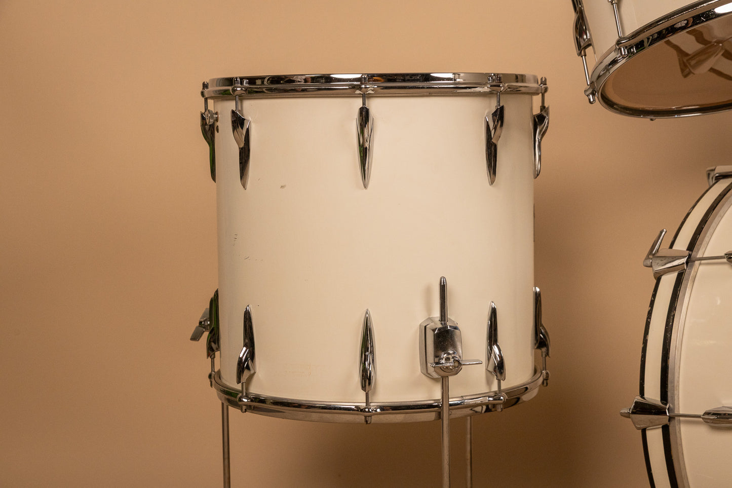 1970s Premier B303 White Duroplastic Drum Set