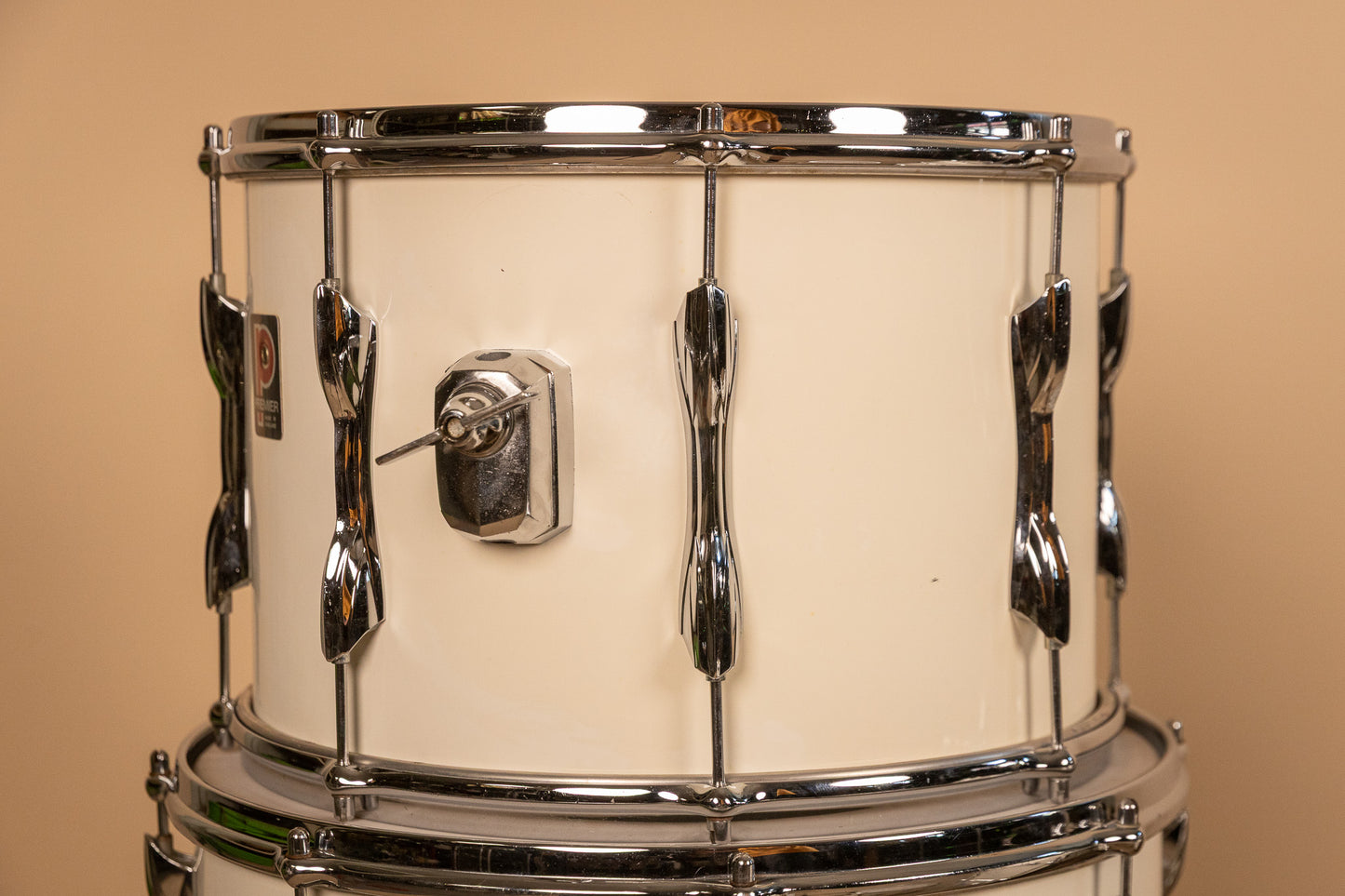 1970s Premier B303 White Duroplastic Drum Set