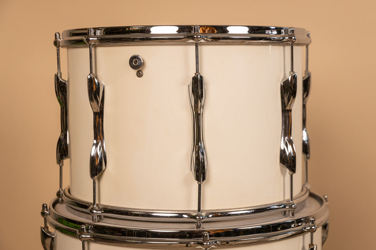 1970s Premier B303 White Duroplastic Drum Set