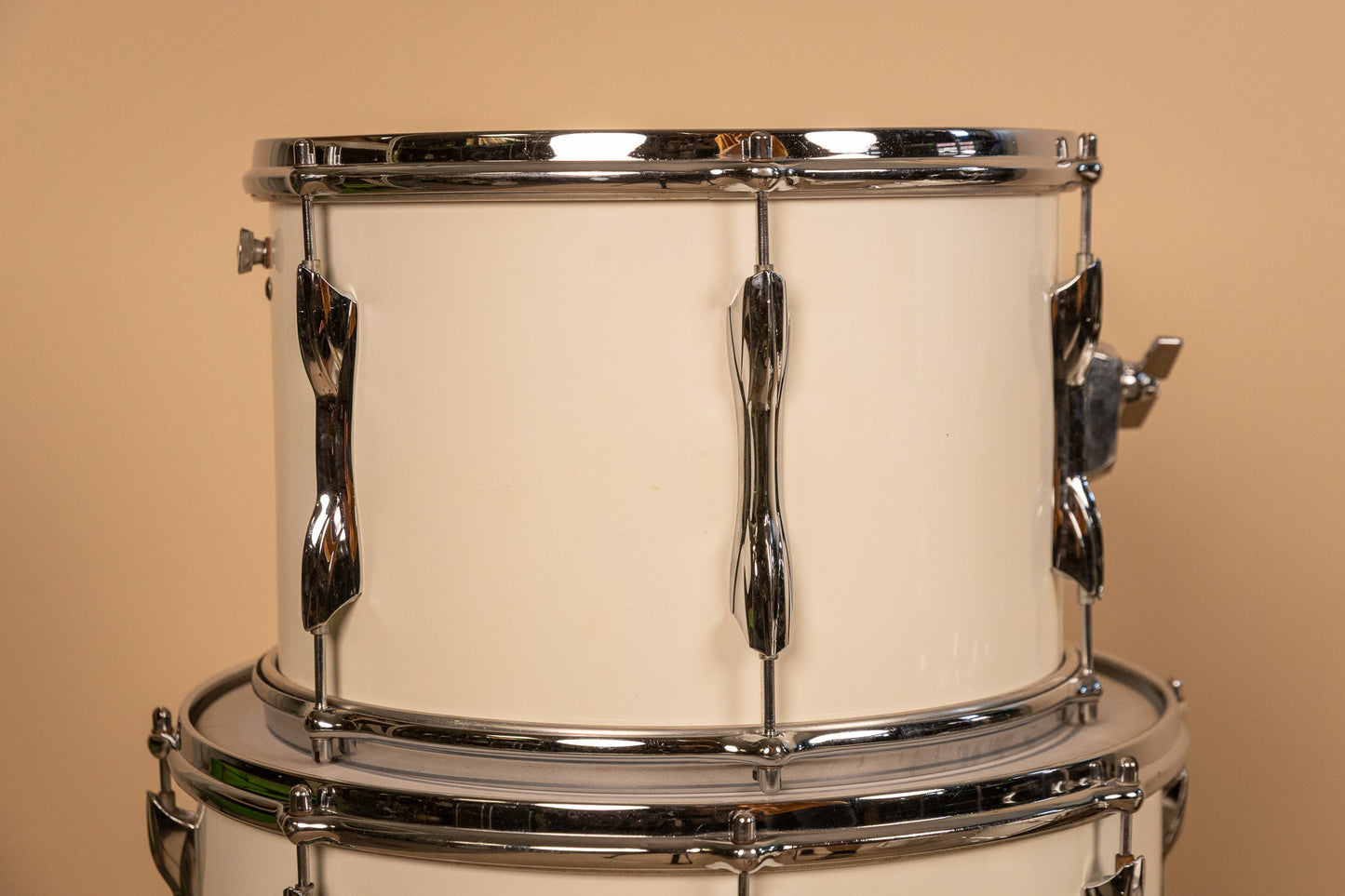 1970s Premier B303 White Duroplastic Drum Set