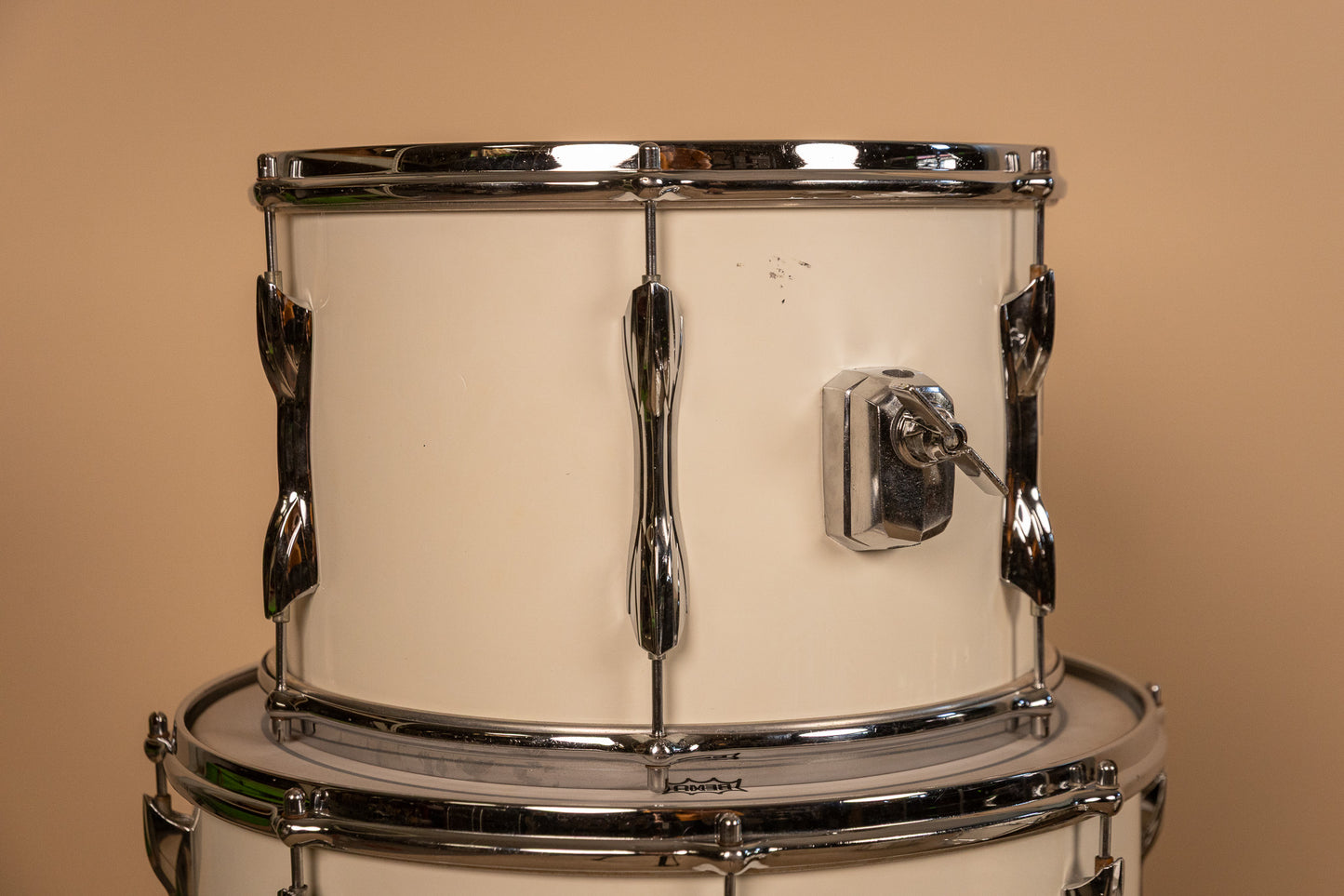 1970s Premier B303 White Duroplastic Drum Set