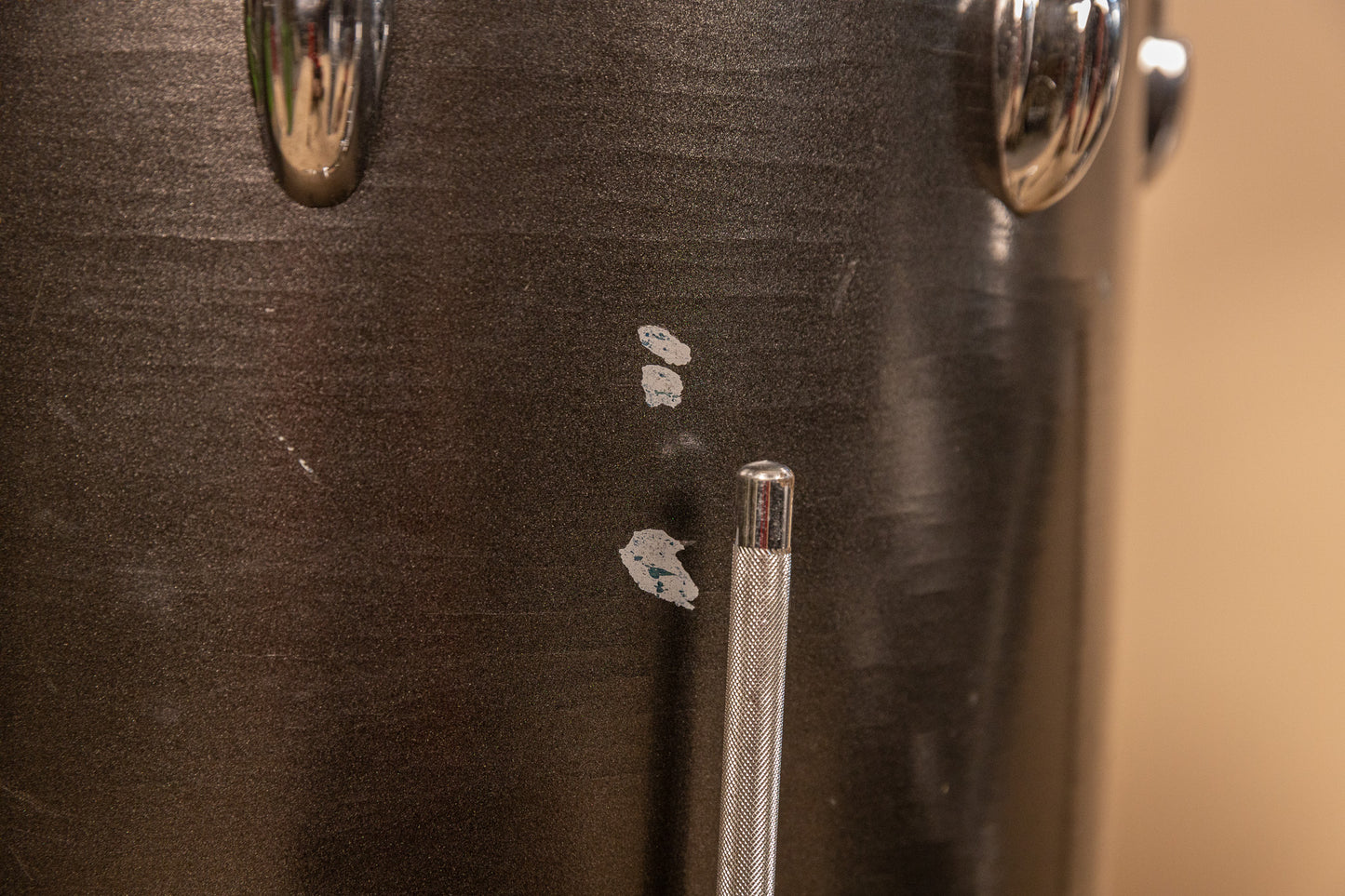 1960s Slingerland Metallic Black Drum Set 14x20 8x12 and 16x16
