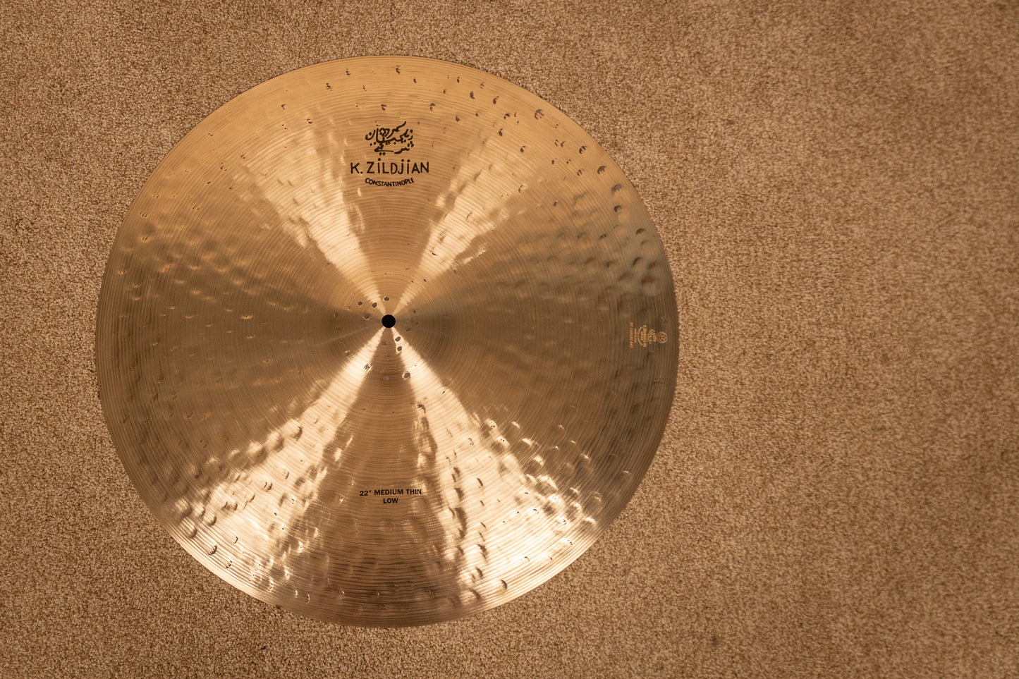 Zildjian 22" K Constantinople Medium Thin Low Ride Cymbal 2320g