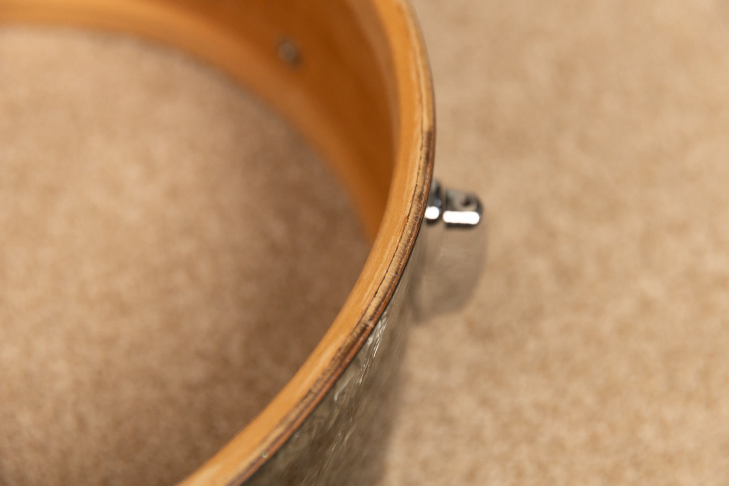 1950s Slingerland 5x14 Student Model Black Diamond Pearl Snare Drum