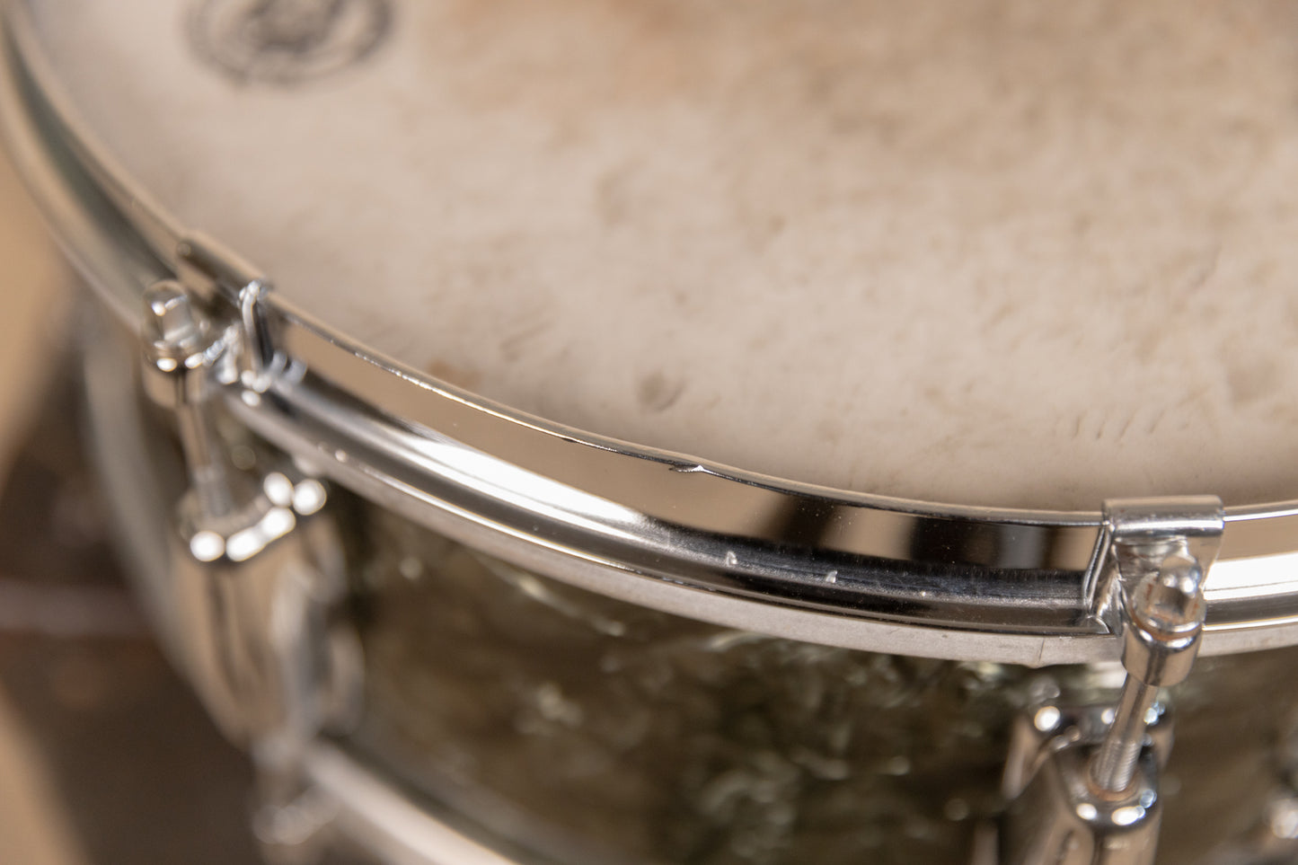 1950s Slingerland 5x14 Student Model Black Diamond Pearl Snare Drum