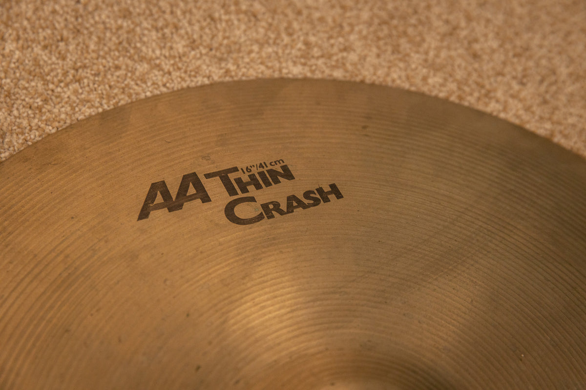 Sabian 16" AA Thin Crash Cymbal 1028g