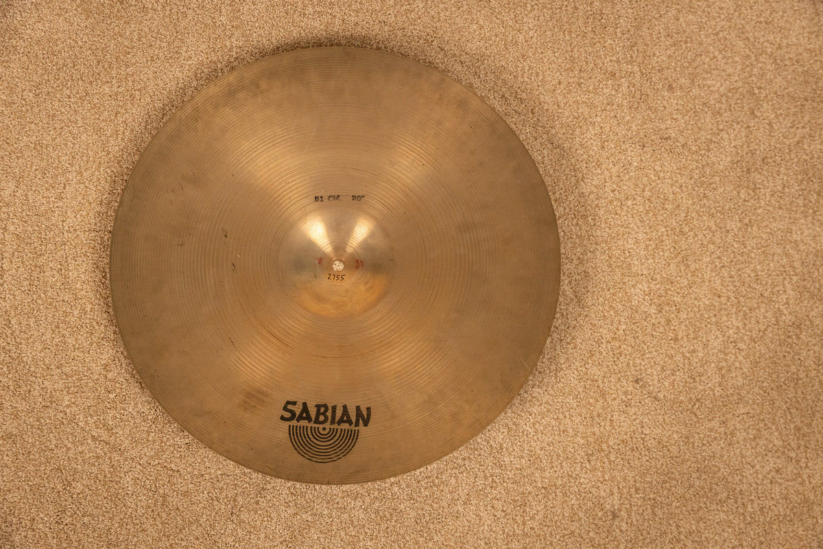 1980s Sabian 20" Medium Heavy Ride Cymbal 2755g