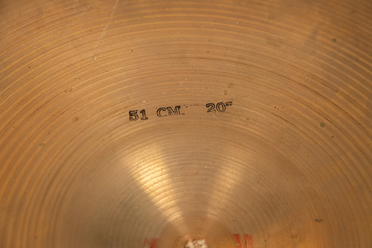 1980s Sabian 20" Medium Heavy Ride Cymbal 2755g
