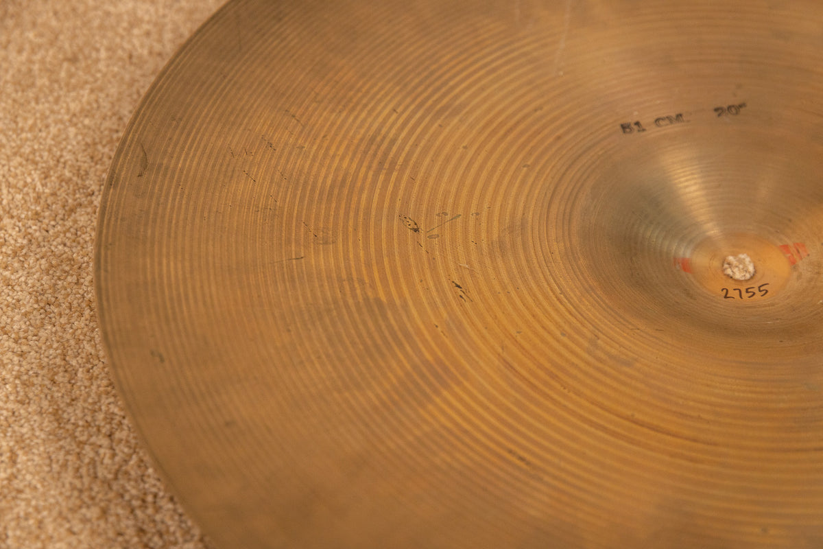 1980s Sabian 20" Medium Heavy Ride Cymbal 2755g