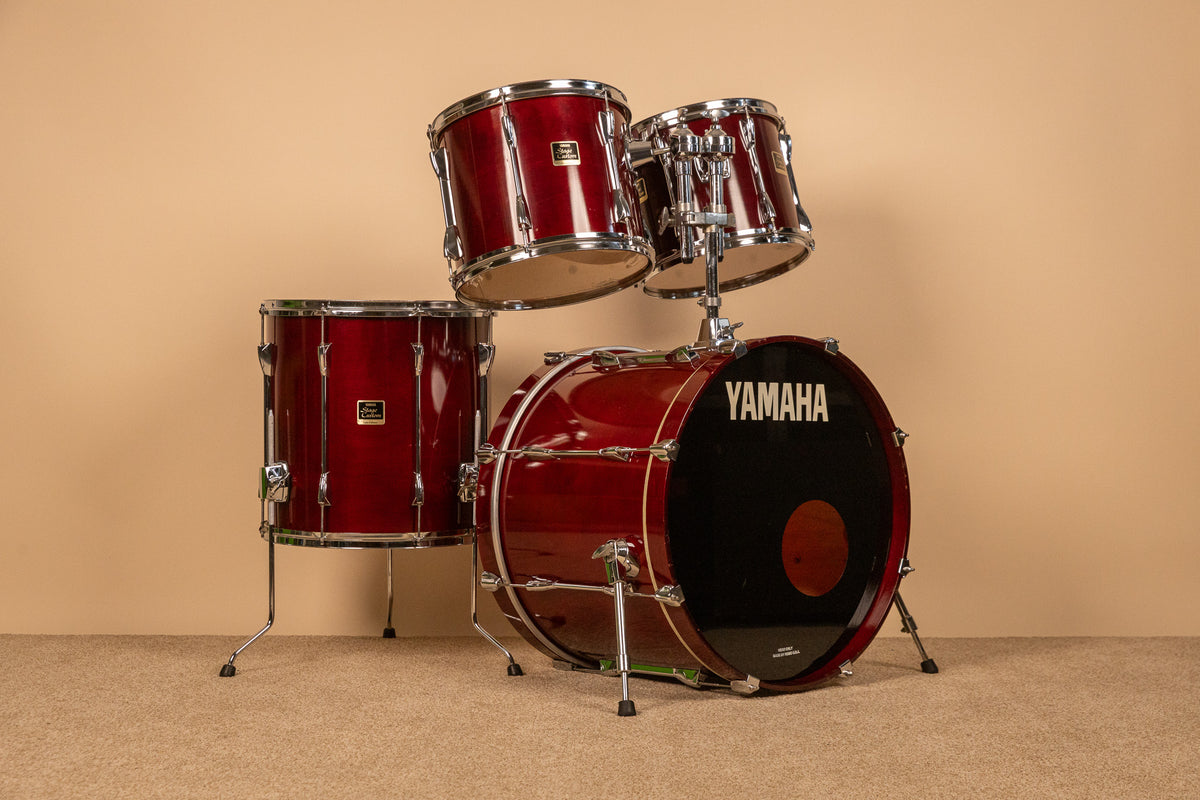 1990s Yamaha Stage Custom Cranberry Red Drum Set