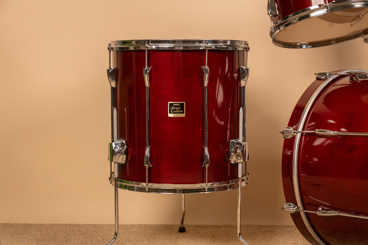 1990s Yamaha Stage Custom Cranberry Red Drum Set
