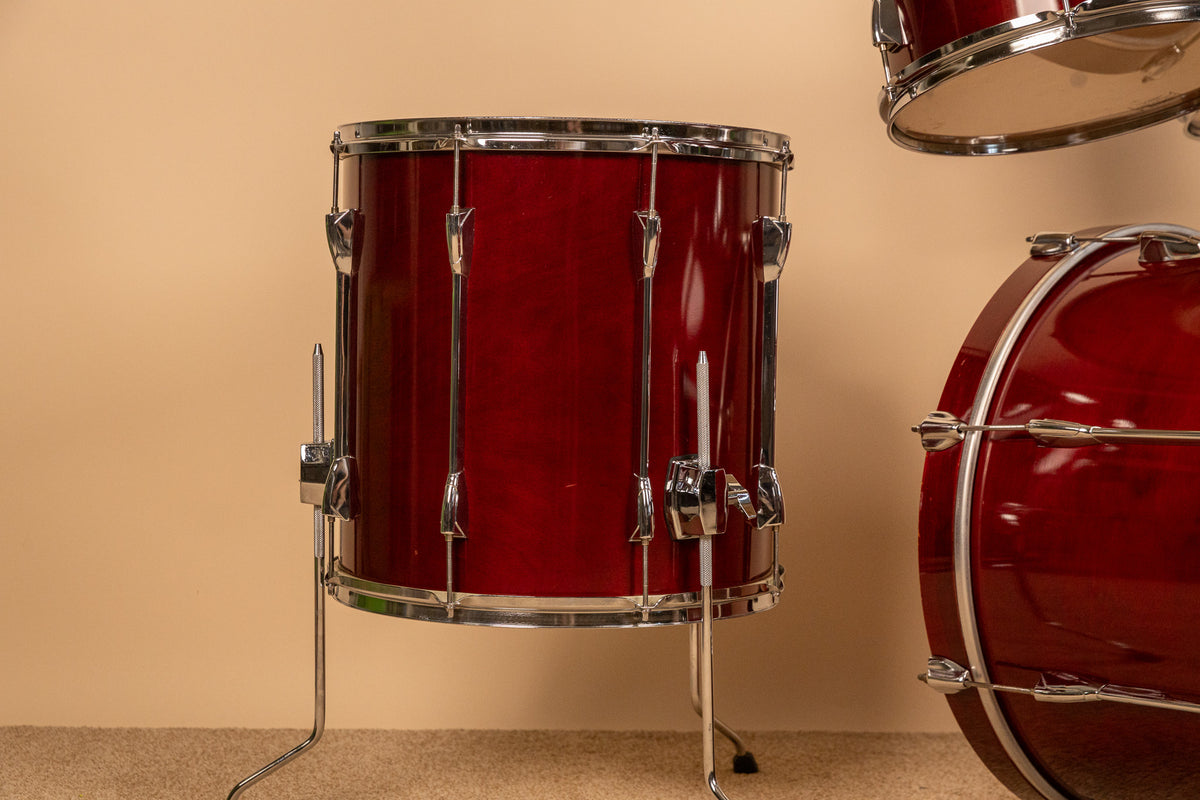 1990s Yamaha Stage Custom Cranberry Red Drum Set