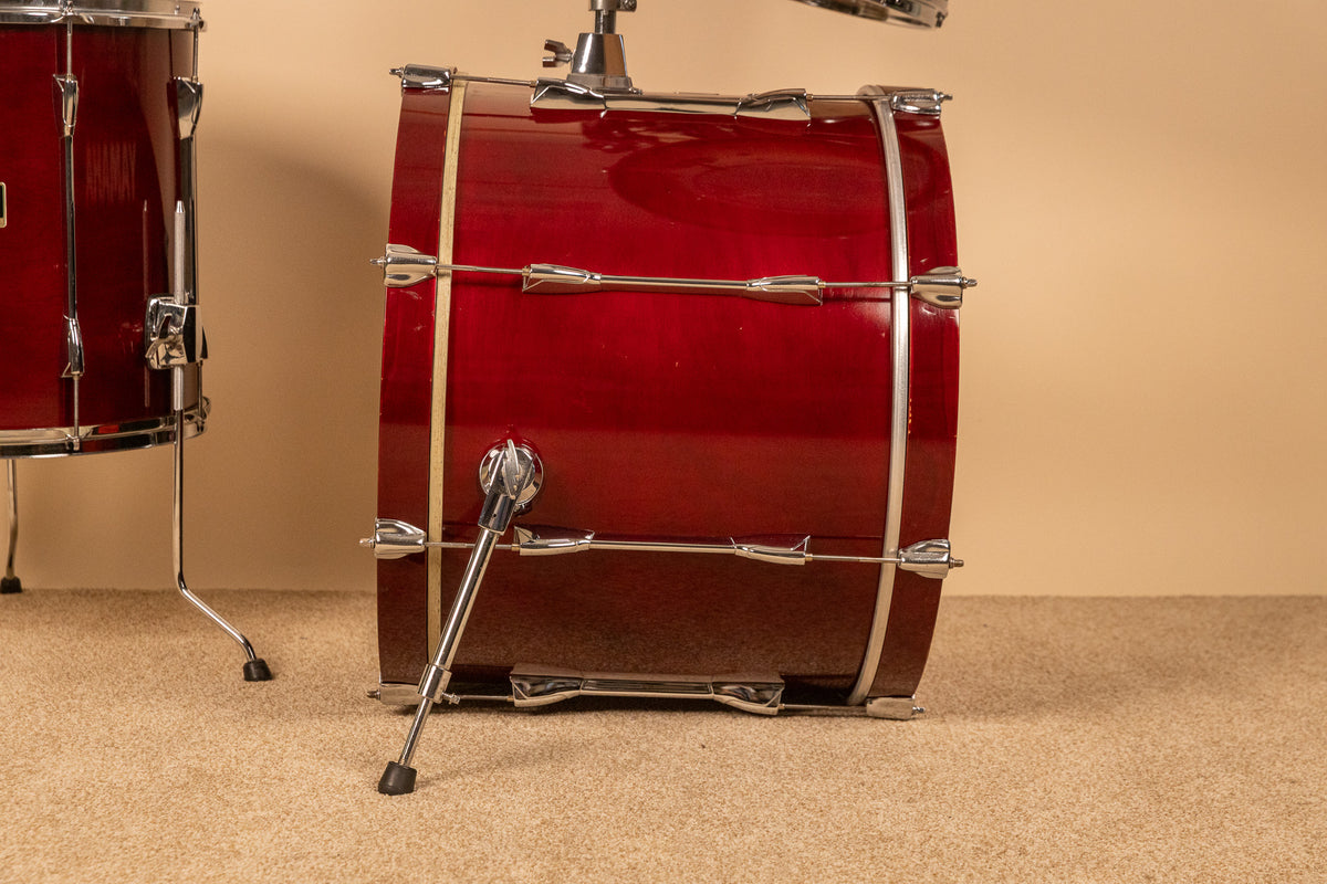 1990s Yamaha Stage Custom Cranberry Red Drum Set